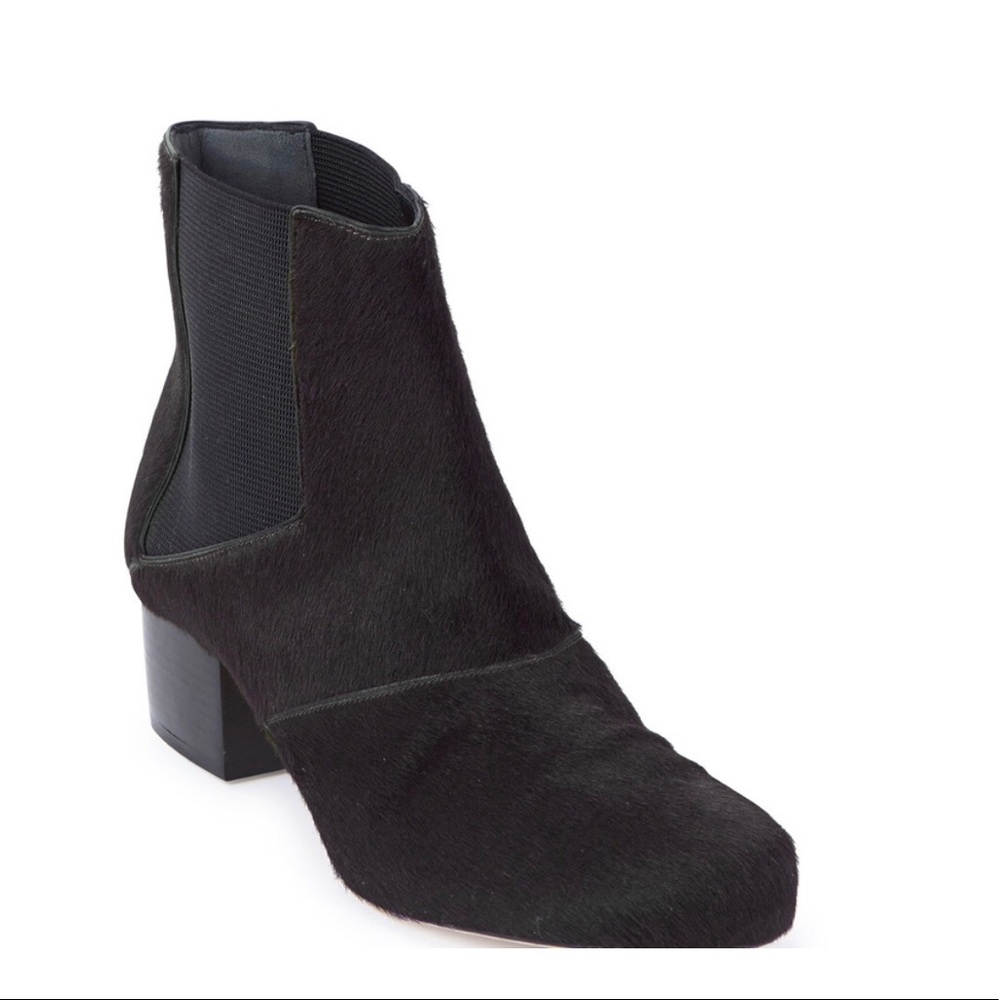 Maiyet Women's Jane Pony Hair Mid Heel Boots 6 Black
